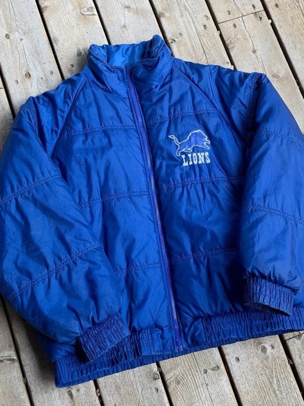 Vintage 1990s Detroit Lions Pro Player Puffer Jacket Men’s XL